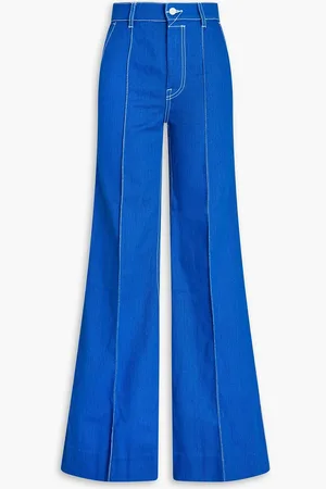 ZIMMERMANN Embroidered high-rise flared jeans - Blue - 25