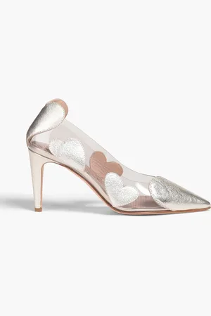 RED(V) Metallic leather and PVC pumps - Metallic - EU 38