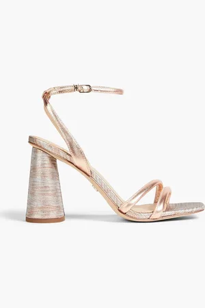 Sam Edelman Kia metallic lizard-effect leather sandals - Metallic - US 6
