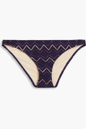 ZIMMERMANN Pointelle-knit low-rise bikini briefs - Blue - 2