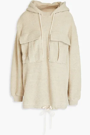 By Malene Birger Wool, cotton and linen-blend terry hoodie - Neutral - XXS