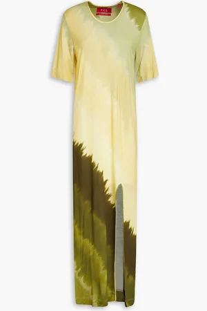F.R.S For Restless Sleepers Muse tie-dyed jersey maxi dress - Green - M
