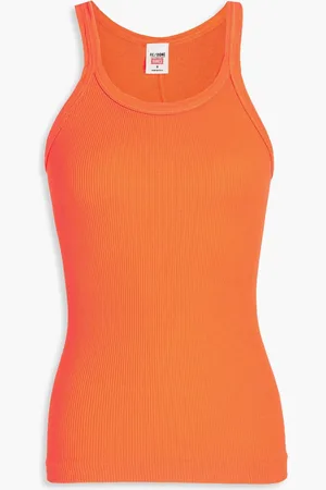 RE/DONE Ribbed cotton-jersey tank - - S