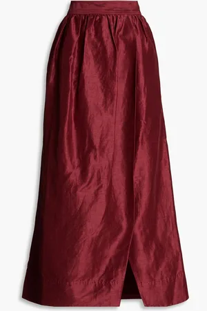 AJE Mirabelle wrap-effect linen-blend maxi skirt - - UK 8