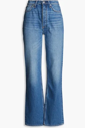 RAG&BONE Alex distressed high-rise straight-leg jeans - Blue - 24