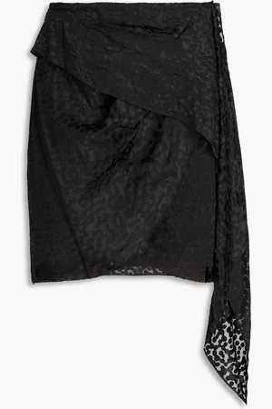 IRO Draped fil coupé-satin mini skirt - - FR 34