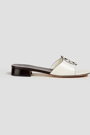 Tory Burch Embellished leather mules - White - US 10.5