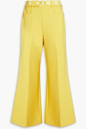 ZIMMERMANN Belted jersey flared pants - - 3