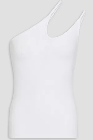 ENZA COSTA One-shoulder ribbed jersey top - - XL
