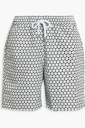 Frescobol Carioca Long-length printed swim shorts - Blue - L
