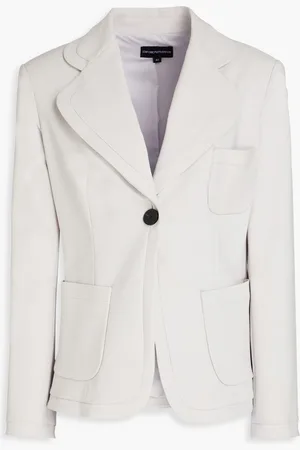 Emporio Armani Cotton-blend blazer - Gray - IT 48