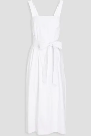 Vince Belted linen-blend midi dress - - L