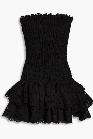 CHARO RUIZ IBIZA Megan strapless broderie anglaise cotton-blend mini dress - - L
