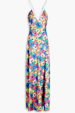ROTATE Floral-print satin maxi dress - - DE 40