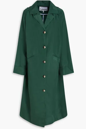 Ganni Shell raincoat - Green - DE 34