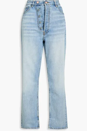 Ganni Faded high-rise straight-leg jeans - Blue - 30W/ 34L