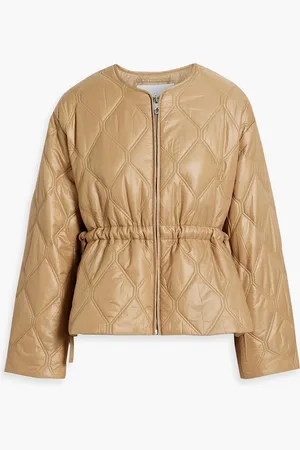 Ganni Quilted shell jacket - Neutral - DE 40