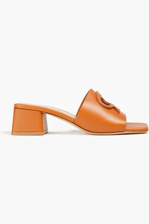 Gianvito Rossi Ribbon Slide leather mules - Brown - EU 35