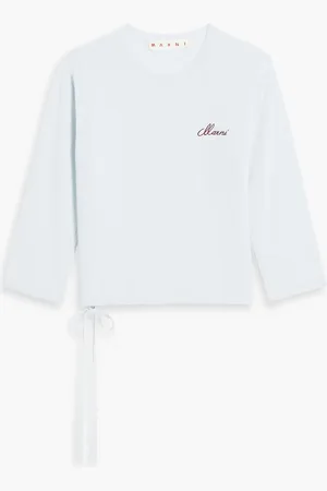 Marni Embroidered cashmere sweater - Blue - IT 48