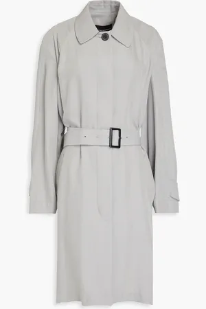 Emporio Armani Belted cupro-blend twill coat - - IT 42