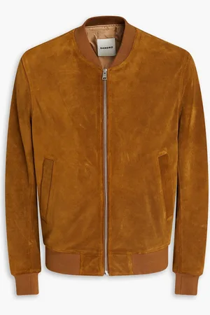 Sandro Suede bomber jacket - Brown - S