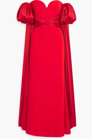 Asymmetric Dresses in the colour Red for women