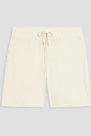 Frescobol Carioca Augusto cotton, Lyocell and linen-blend terry drawstring shorts - White - XL