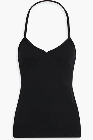 Khaite Misty cotton-jersey halterneck top - - L