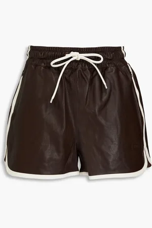 Frame Leather shorts - Brown - M