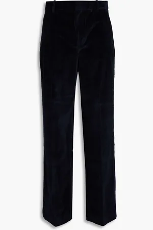 Frame Cotton-blend corduroy wide-leg pants - Blue - US 4