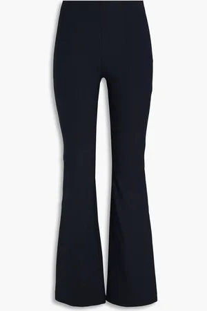 Mid-rise corduroy flared trousers - Woman