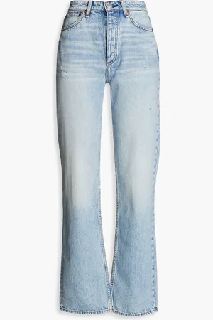 RAG&BONE Alex distressed high-rise straight-leg jeans - Blue - 24