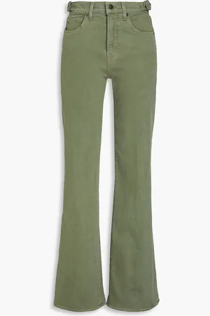 VERONICA BEARD Crosbie high-rise bootcut jeans - Green - 30