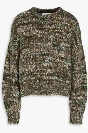 Frame Marled alpaca-blend sweater - Green - XS