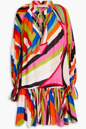 Puccini Printed cotton mini dress - - IT 42