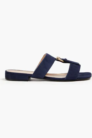 Sergio Rossi Buckled suede sandals - Blue - EU 37.5