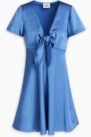 Claudie Pierlot Knotted crepe-satin mini dress - - FR 40