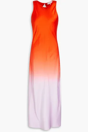 Frame Dégradé silk midi dress - Red - L