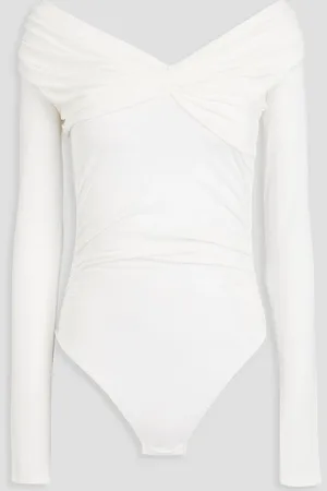 TOVE Off-the-shoulder twisted stretch-jersey bodysuit - White - FR 38
