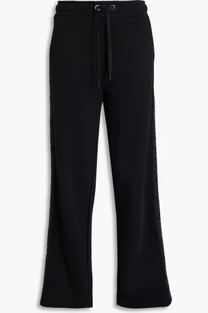 Emporio Armani French cotton-blend terry track pants - - IT 38