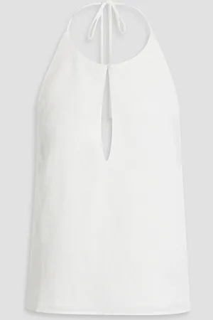 ONIA Cutout linen and Lyocell-blend halterneck top - - M