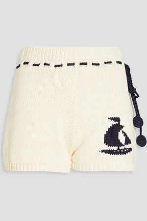 ZIMMERMANN Intarsia cotton shorts - White - 0