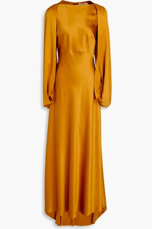 Roksanda Washed-silk maxi dress - Yellow - UK 6