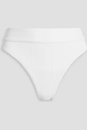 ONIA Ivy ribbed high-rise bikini briefs - - XS