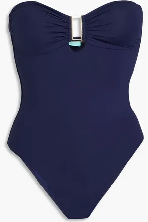 Melissa Odabash Como embellished bandeau swimsuit - Blue - IT 40