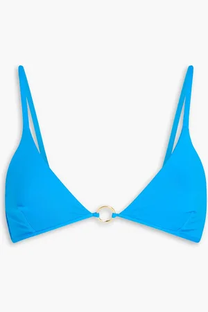 Melissa Odabash Greece ring-embellished triangle bikini top - Blue - IT 46