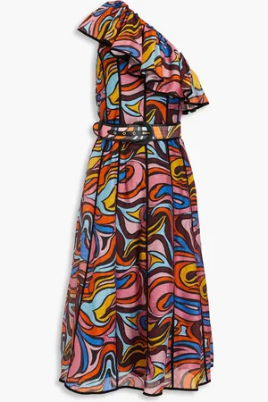 Rebecca Vallance Chiquita one-shoulder printed crepe midi dress - - UK 8