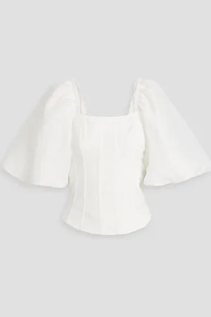 AJE Cecile frayed organza top - - UK 4