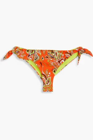 Puccini Printed low-rise bikini briefs - Orange - IT 38