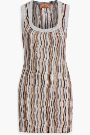 Missoni Sequin-embellished crochet-knit mini dress - - IT 44
